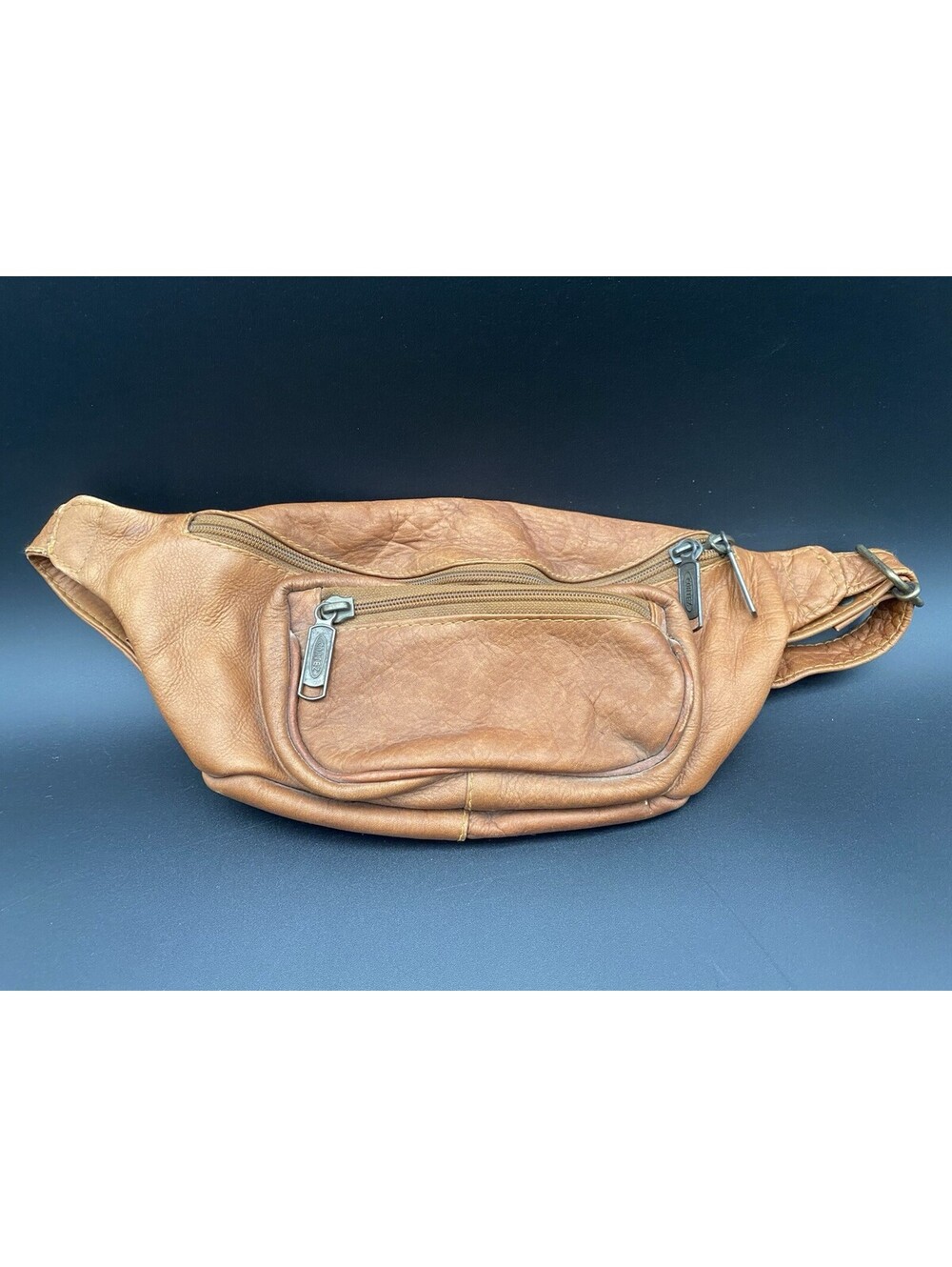 Cortez Vintage Brown Leather Fanny or Waist Pack - 3 Compartments